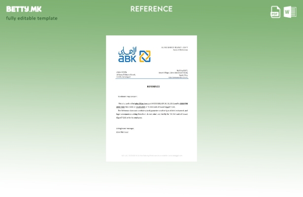 Референтен шаблон за затворање во модерен стил Египет Ал Ахли Банката на Кувајт